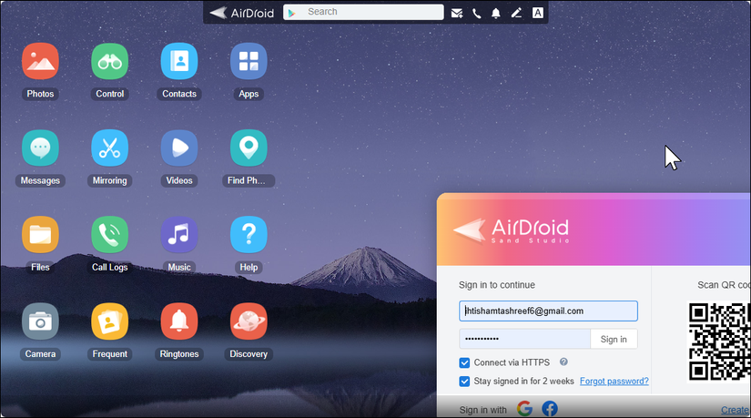 airdroid-web-interface