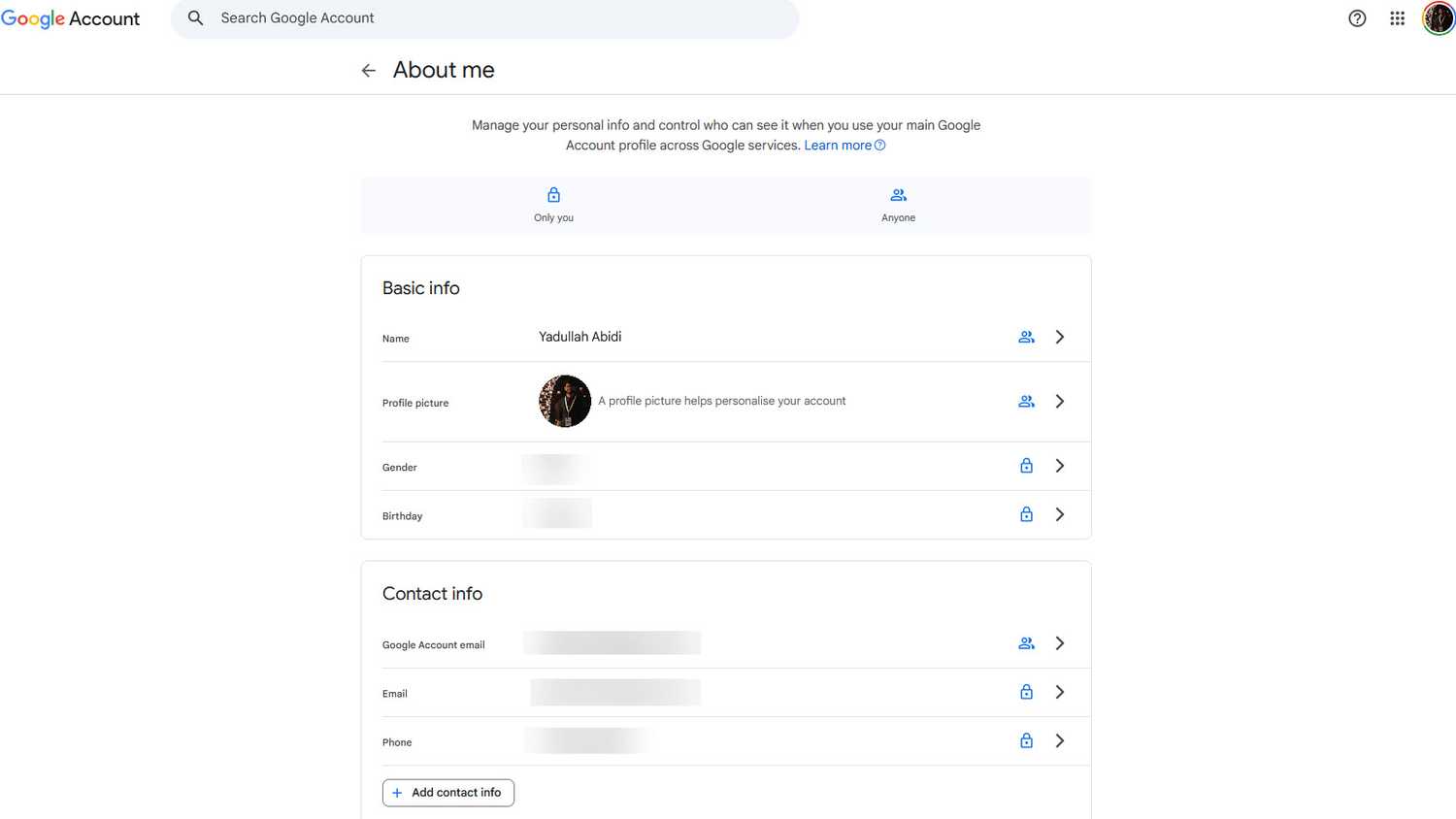 google-about-me-settings